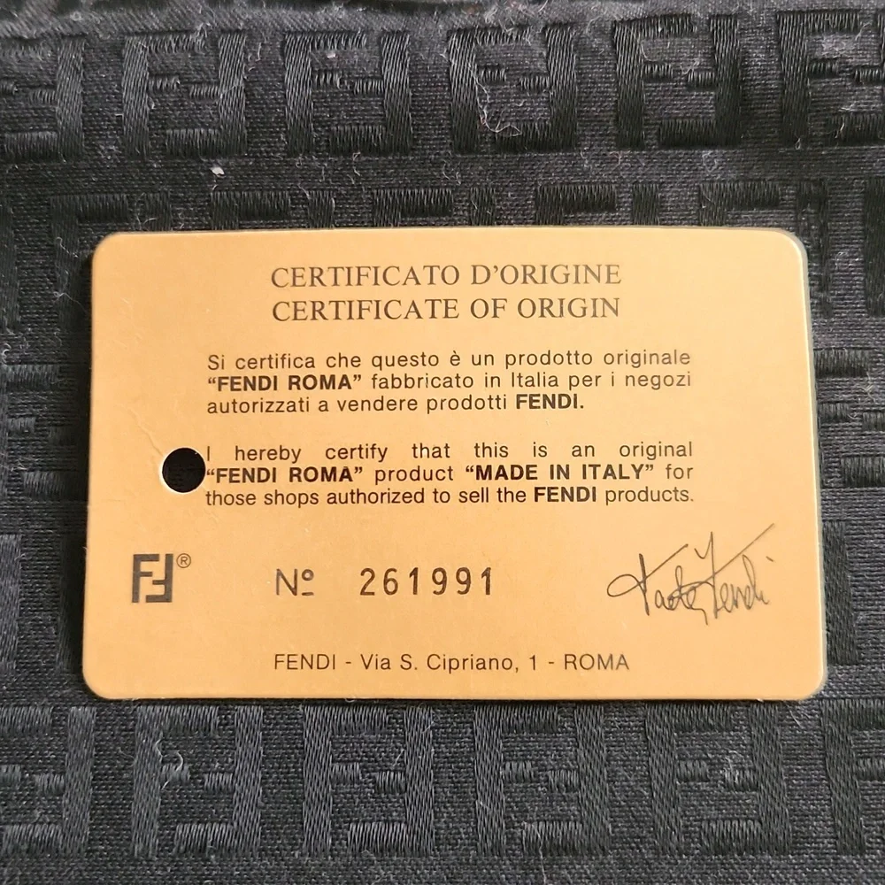 Fendi Black Fabric Handbag/Clutch - Picture 3 of 4